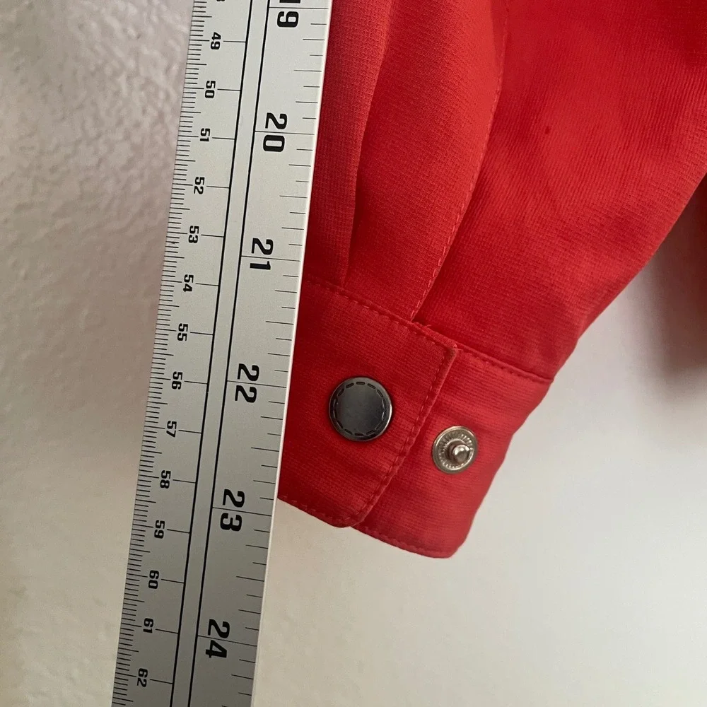 Autobahn Mens Red‎ Full Zip Mock Neck Lightweight Jacket Size 100 Medium
